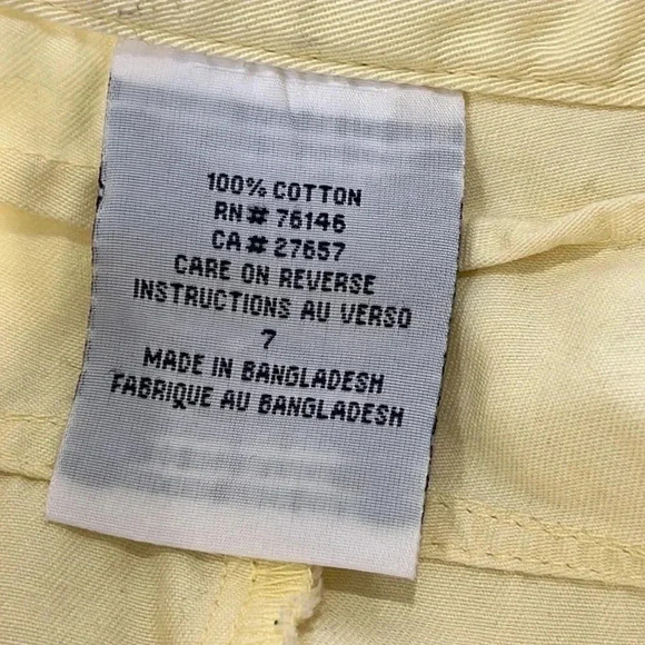 Rusty Vintage 90s Yellow Mini Skirt | Western Style, Side Slits, Cotton Size 7 - Picture 8 of 8